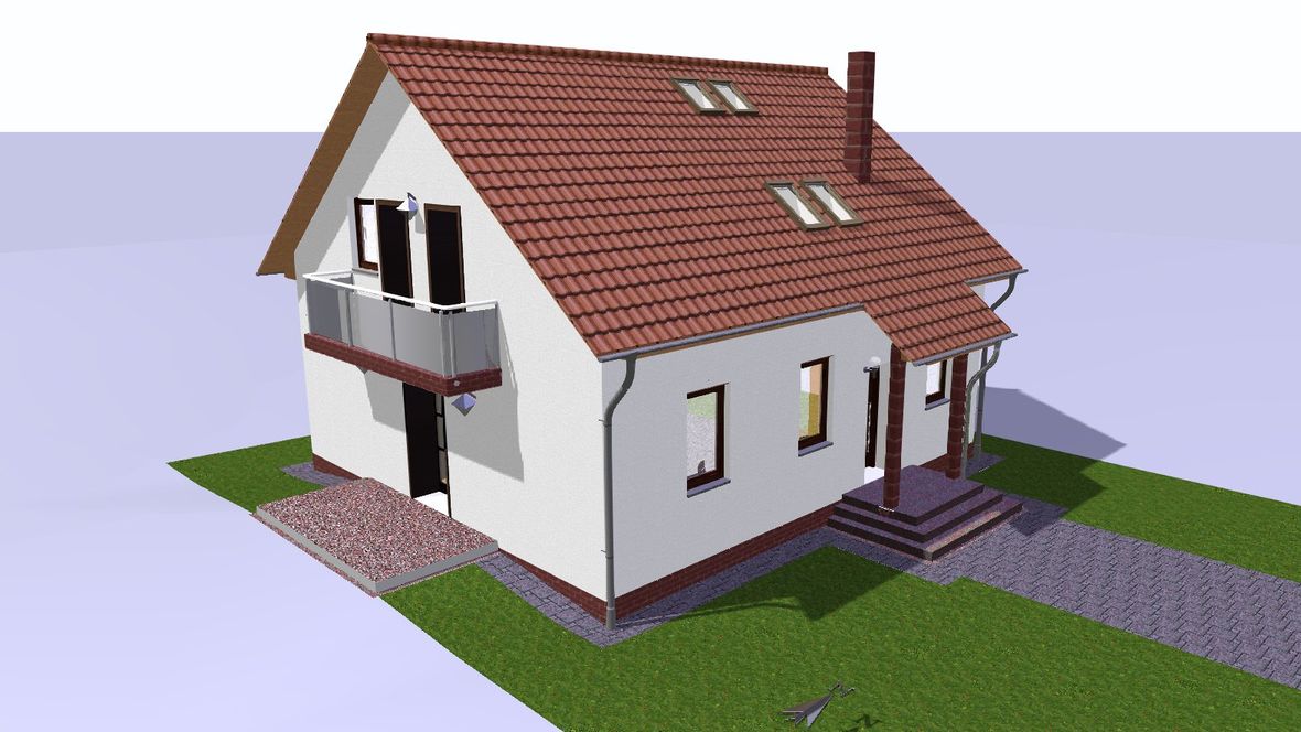 Domček so sedlovou strechou